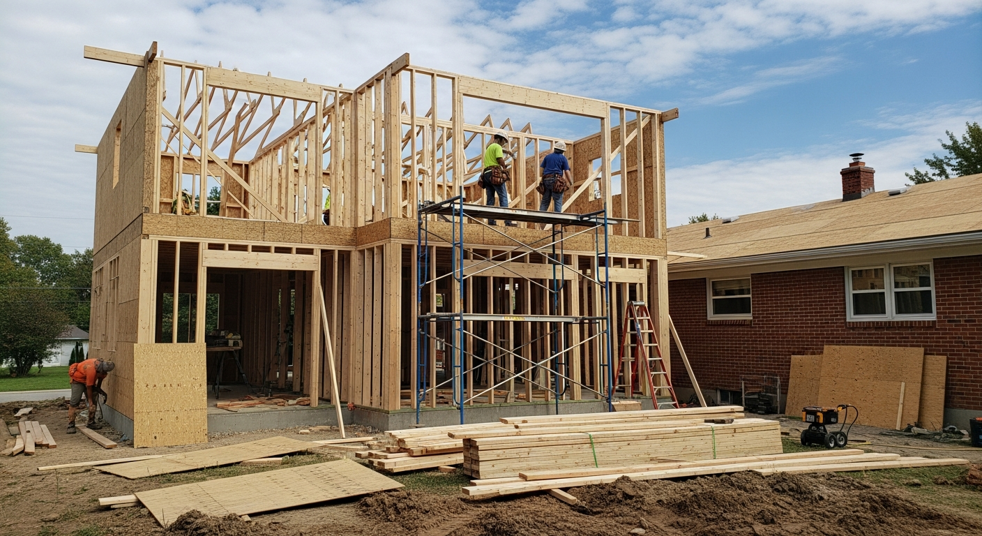 Home addition construction in Northeast Ohio